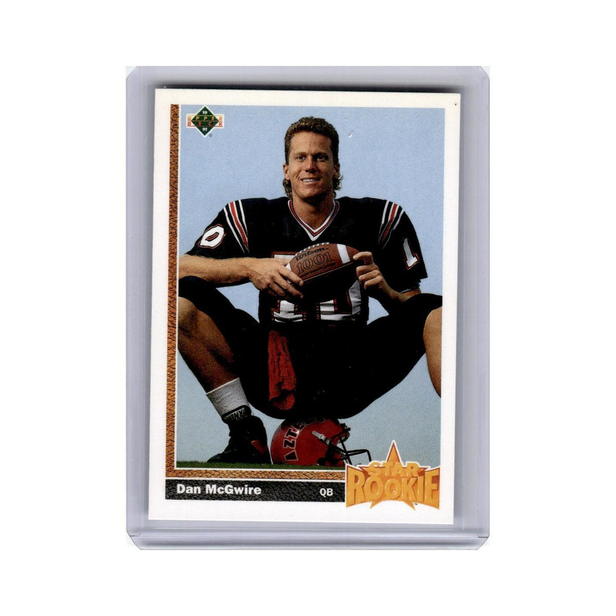 Dan McGwire Rookie 1991 Upper Deck #7 Seattle Seahawks Football Card NM