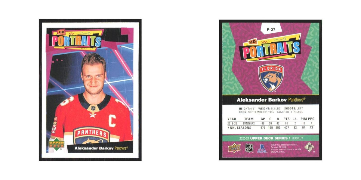 2020 Upper Deck UD Portraits Aleksander Barkov Florida Panthers #P-37