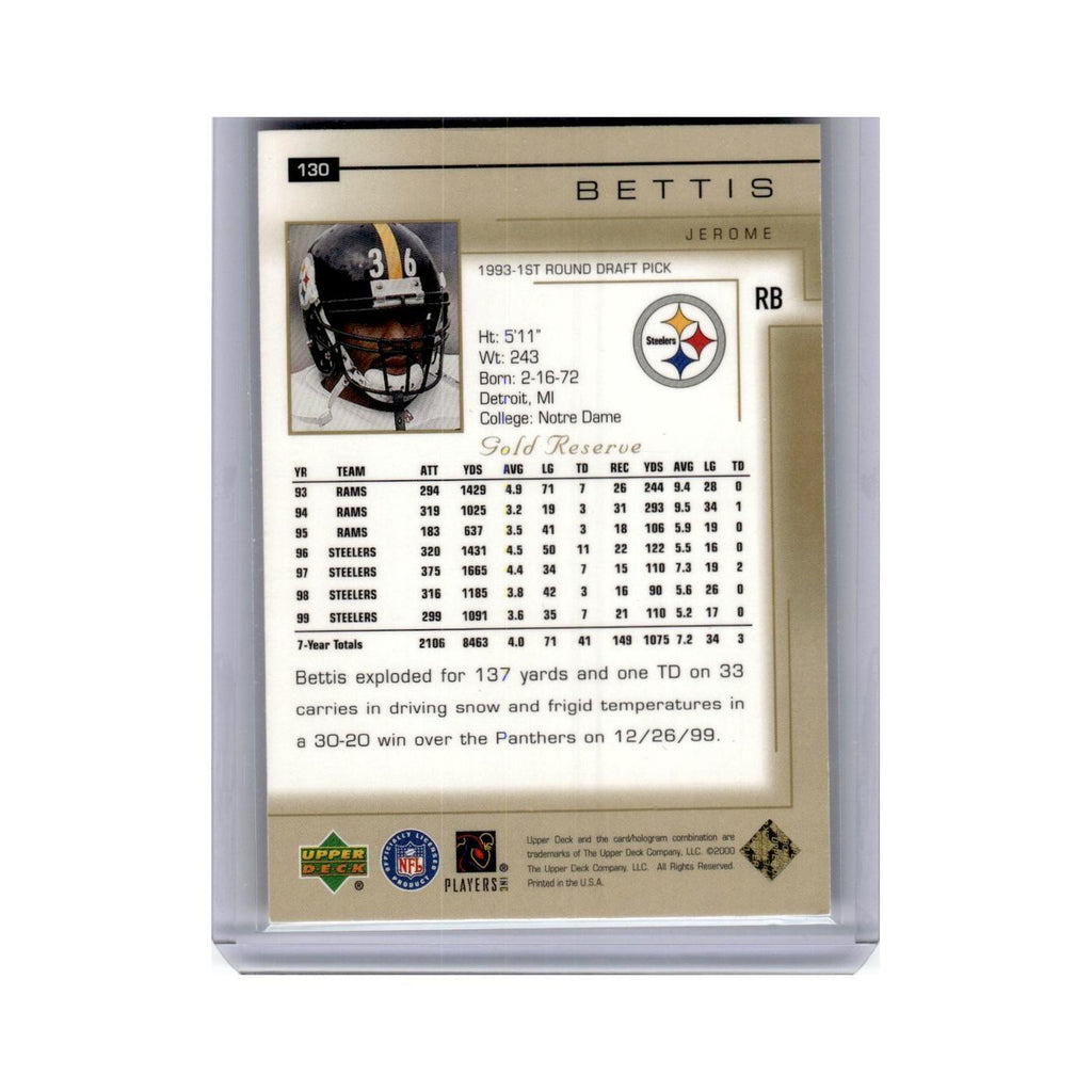 Jerome Bettis 2000 Upper Deck Gold Reserve #130 Pittsburgh Steelers NM