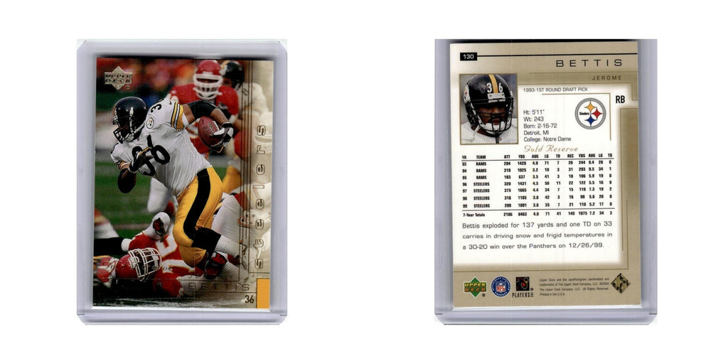 Jerome Bettis 2000 Upper Deck Gold Reserve #130 Pittsburgh Steelers NM