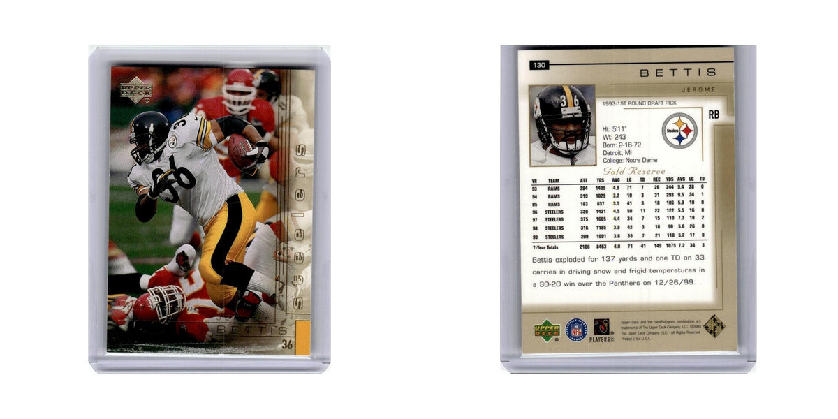 Jerome Bettis 2000 Upper Deck Gold Reserve #130 Pittsburgh Steelers NM
