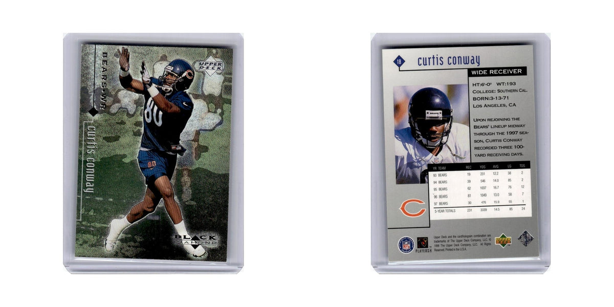 Curtis Conway 1998 Upper Deck Black Diamond #18 Chicago Bears Football Card NM