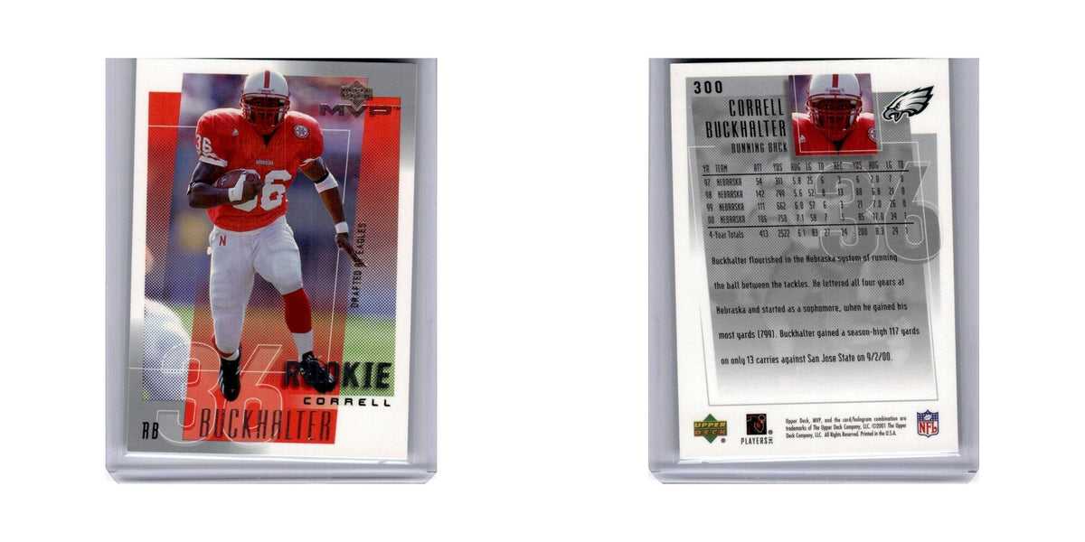 Correll Buckhalter Rookie 2001 Upper Deck MVP #300 Philadelphia Eagles NM