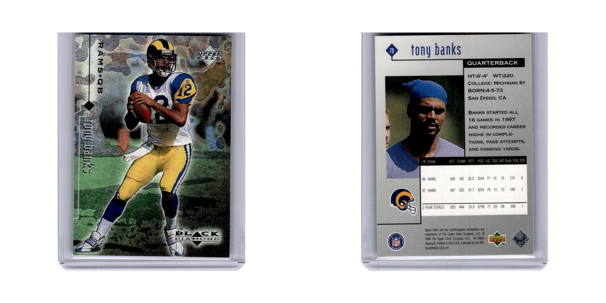 Tony Banks 1998 Upper Deck Black Diamond #70 St. Louis Rams Football Card NM