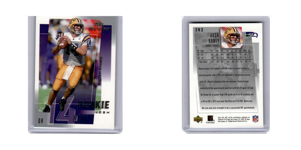 Josh Booty Rookie 2001 Upper Deck MVP #282 Seattle Seahawks Football Card NM