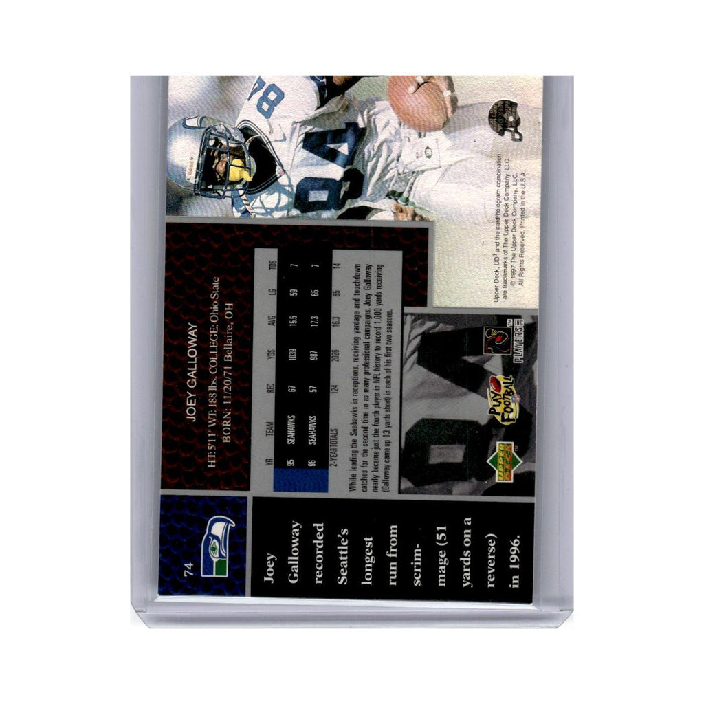 Joey Galloway 1997 Upper Deck UD3 #74 Seattle Seahawks Football Card NM