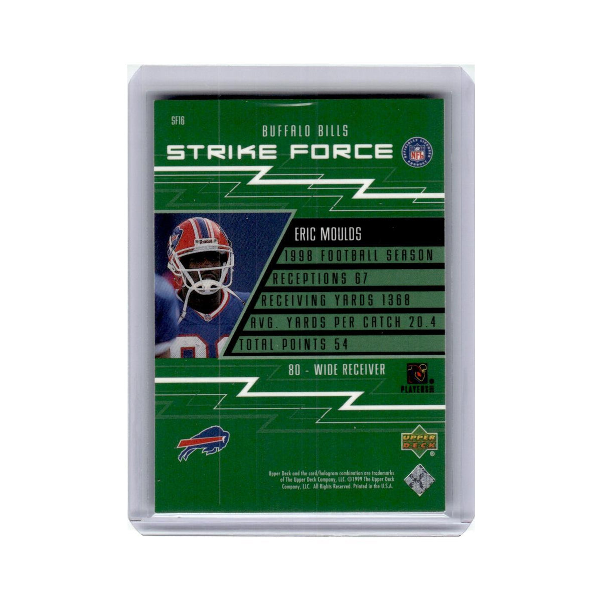 Eric Moulds 1999 Upper Deck Strike Force #SF16 Buffalo Bills Football Card NM