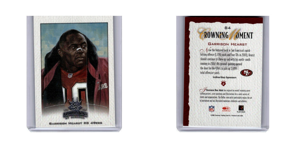 Garrison Hearst 2002 Donruss Gridiron Kings #84 San Francisco 49ers NM