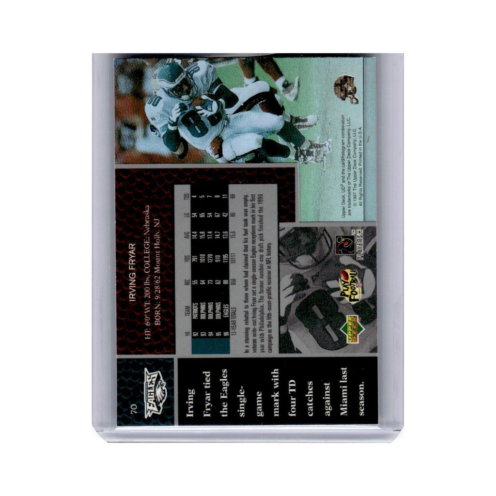 Irving Fryar 1997 Upper Deck UD3 #70 Philadelphia Eagles Football Card NM