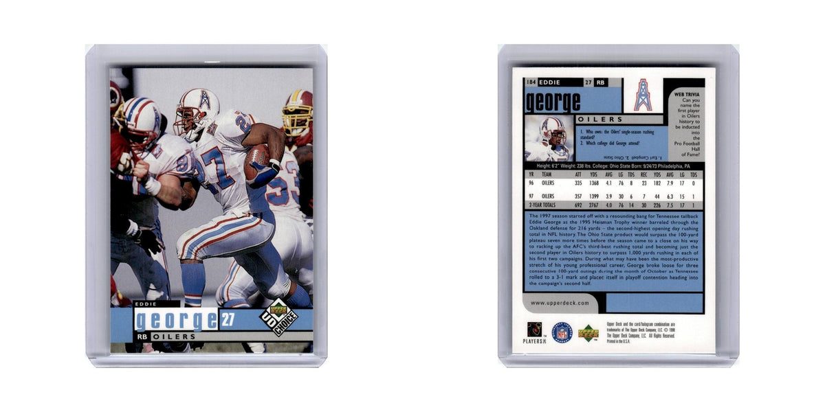 Eddie George 1998 UD Choice #184 Tennessee Oilers Football Card NM