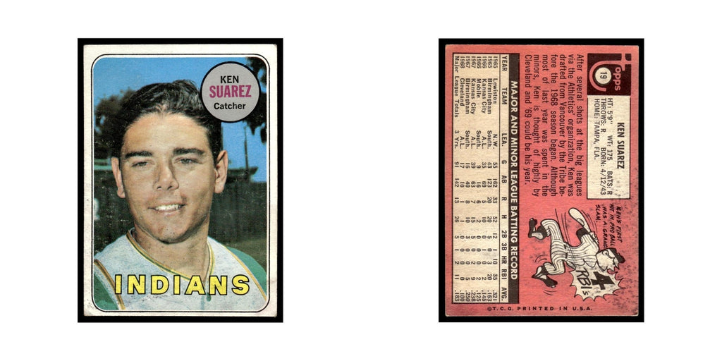 1969 Topps (Damaged) Ken Suarez Indians #19