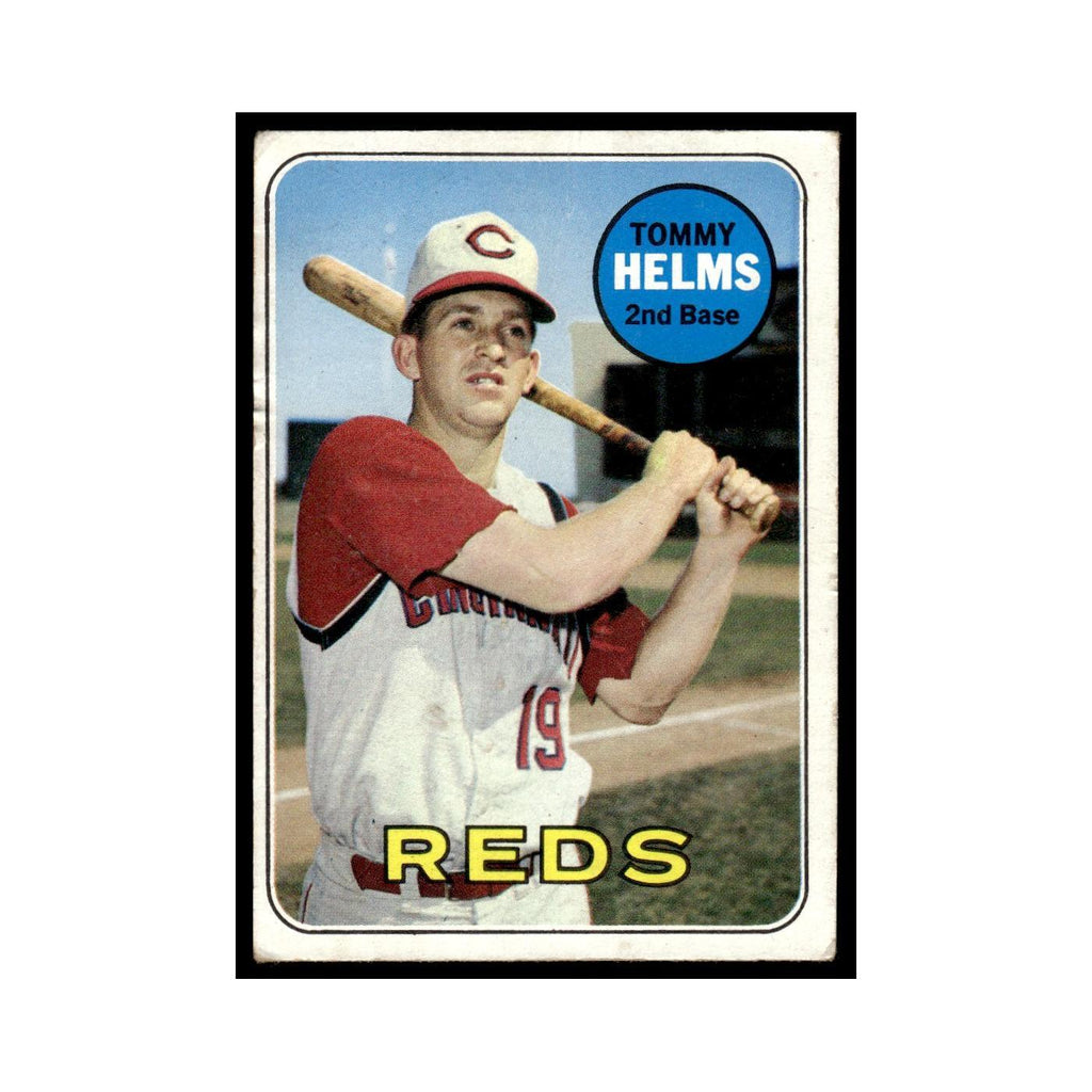 1969 Topps (Damaged) Tommy Helms Reds #70