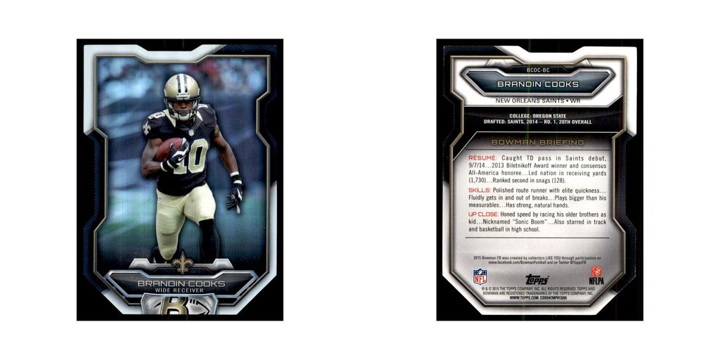 2015 Bowman Foil Brandin Cooks Football Cards #BCDC-BC
