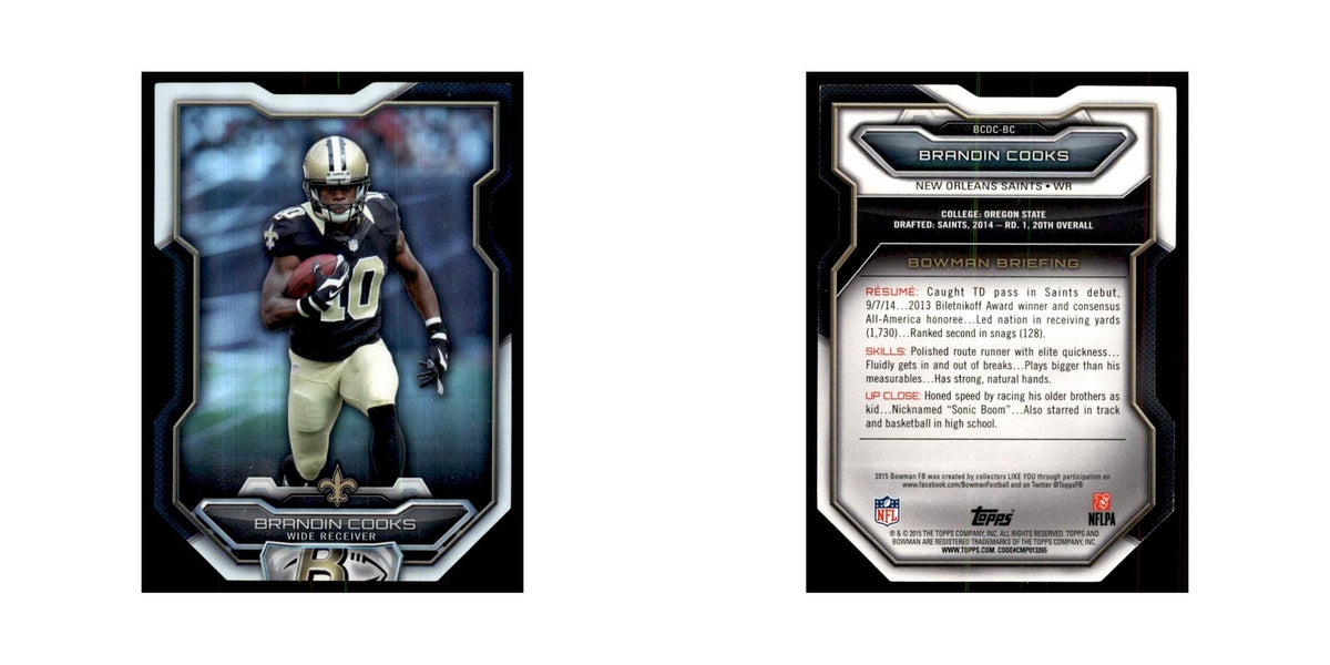 2015 Bowman Foil Brandin Cooks Football Cards #BCDC-BC