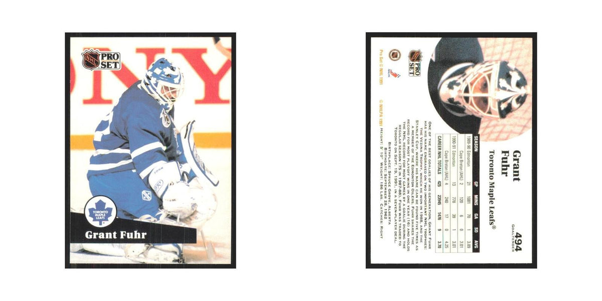 1991 Pro Set Grant Fuhr Toronto Maple Leafs #494