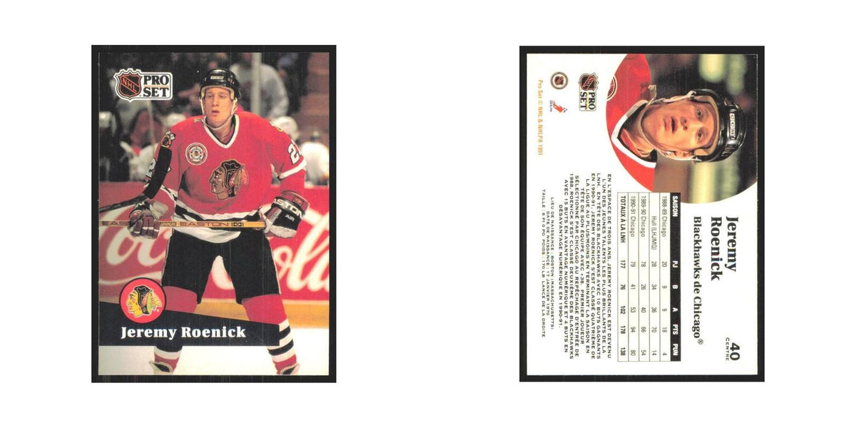 1991 Pro Set Jeremy Roenick Chicago Blackhawks #40