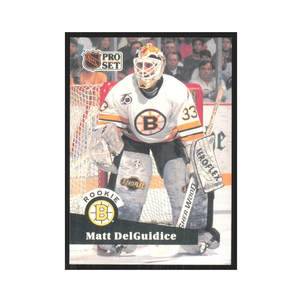 1991 Pro Set Matt DelGuidice RC Boston Bruins #521