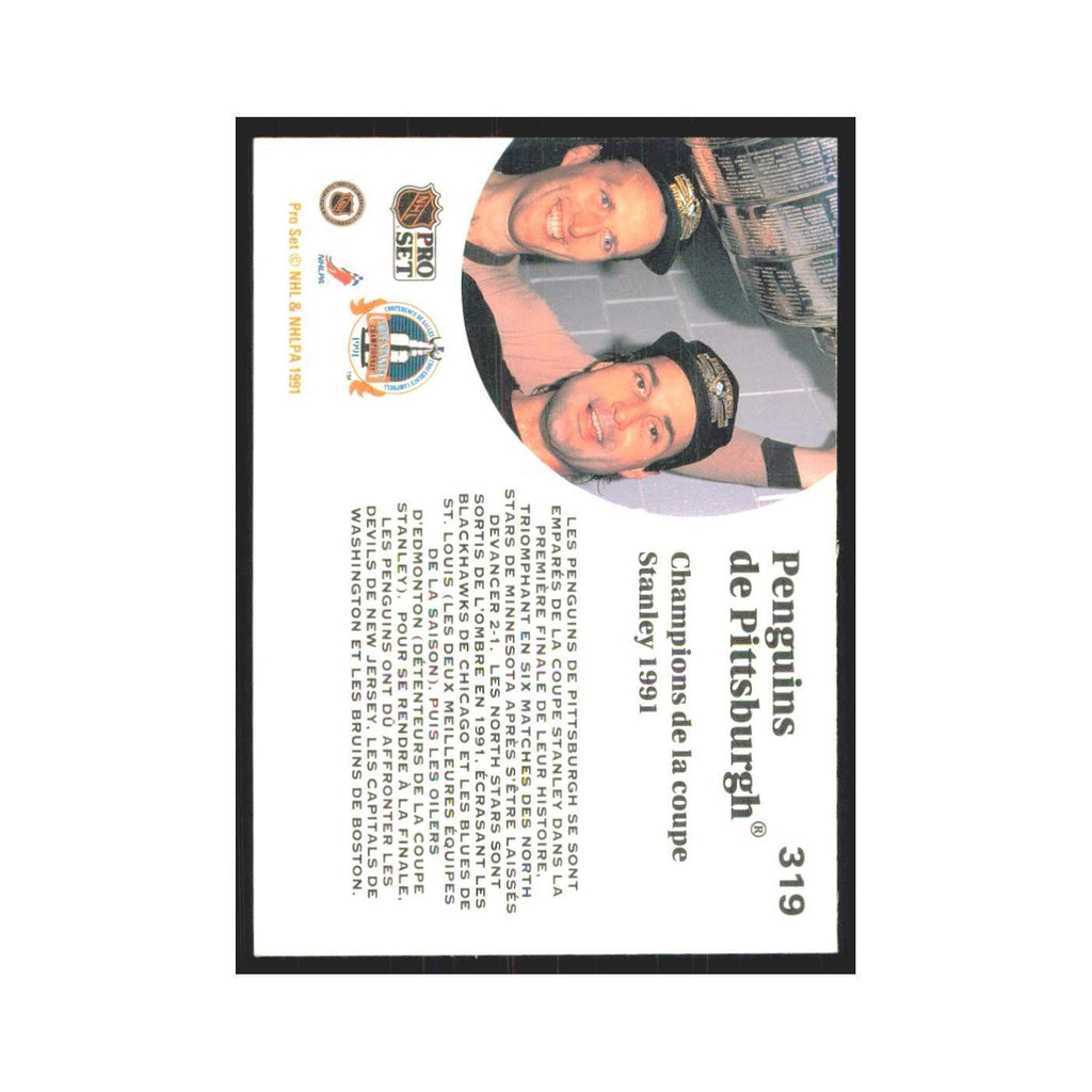 1991 Pro Set 1991 Stanley Cup Champions UER Pittsburgh Penguins #319