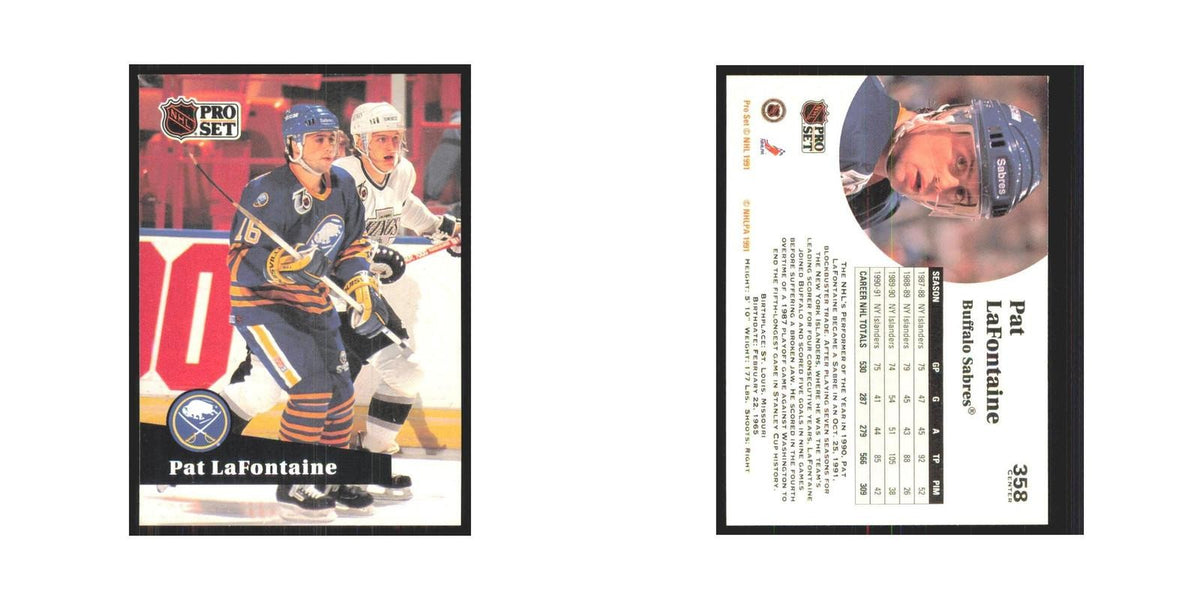 1991 Pro Set Pat LaFontaine Buffalo Sabres #358