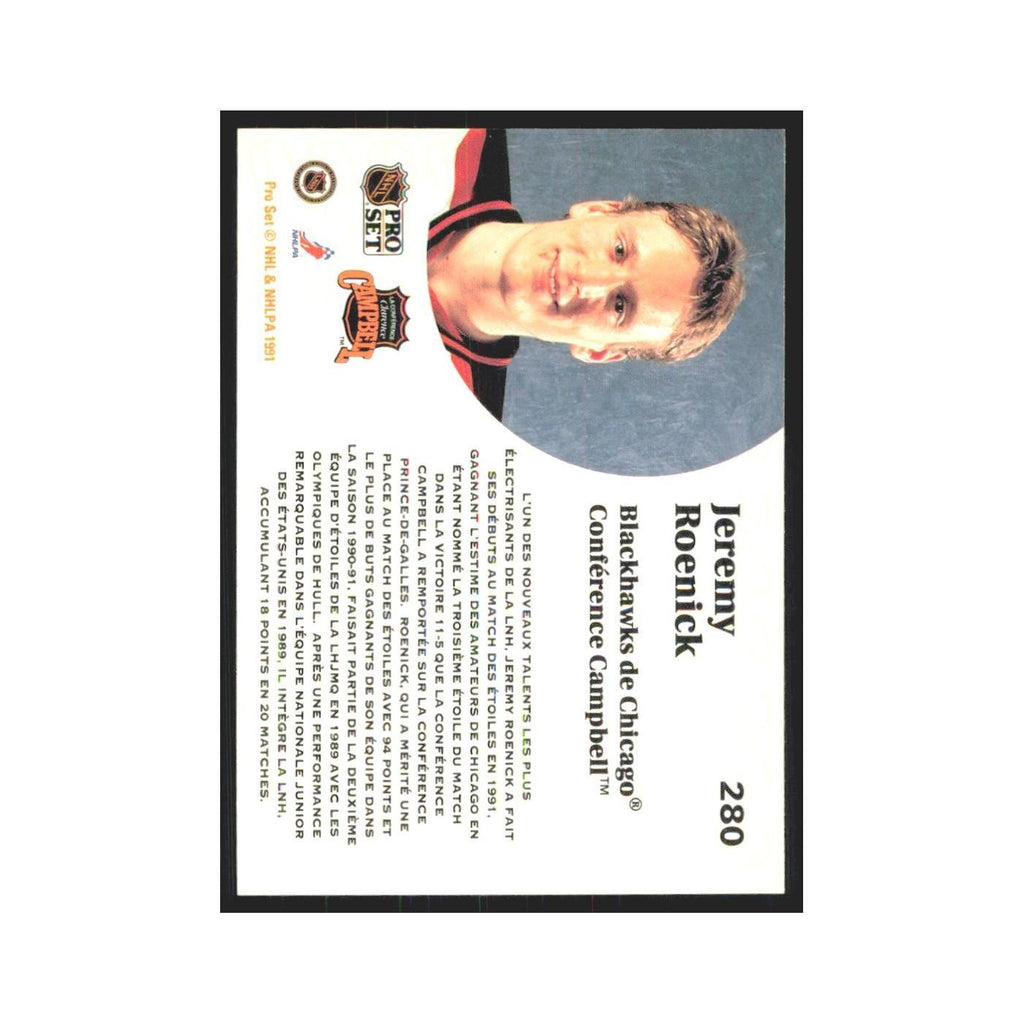 1991 Pro Set Jeremy Roenick Chicago Blackhawks #280