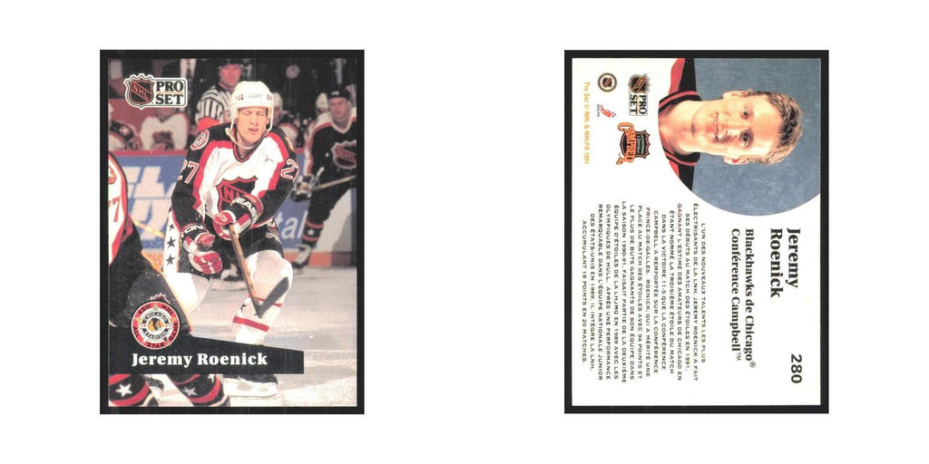 1991 Pro Set Jeremy Roenick Chicago Blackhawks #280