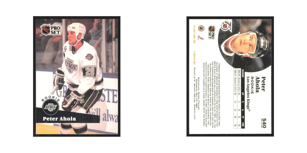 1991 Pro Set Peter Ahola RC Los Angeles Kings #540