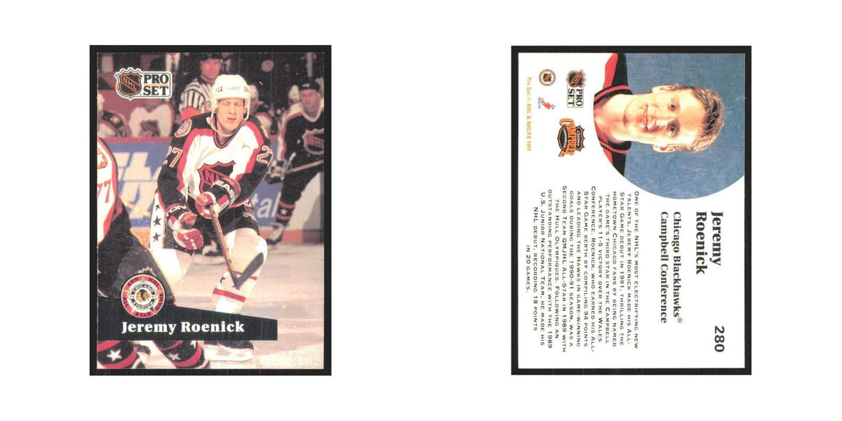 1991 Pro Set Jeremy Roenick Chicago Blackhawks #280