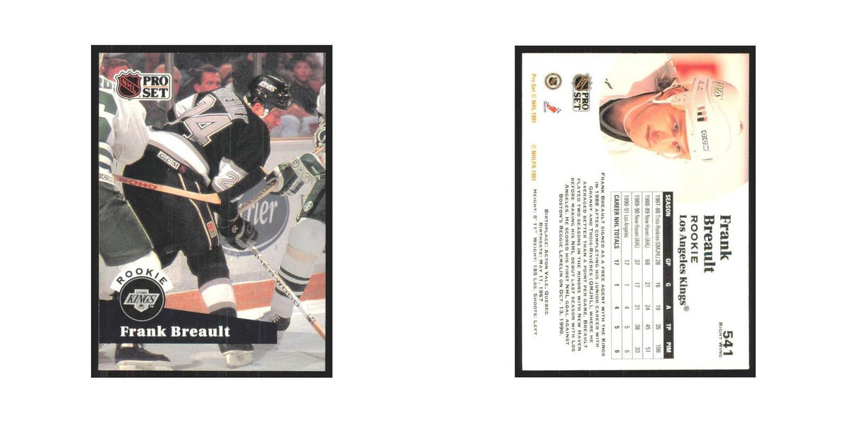 1991 Pro Set Frank  Breault RC Los Angeles Kings #541