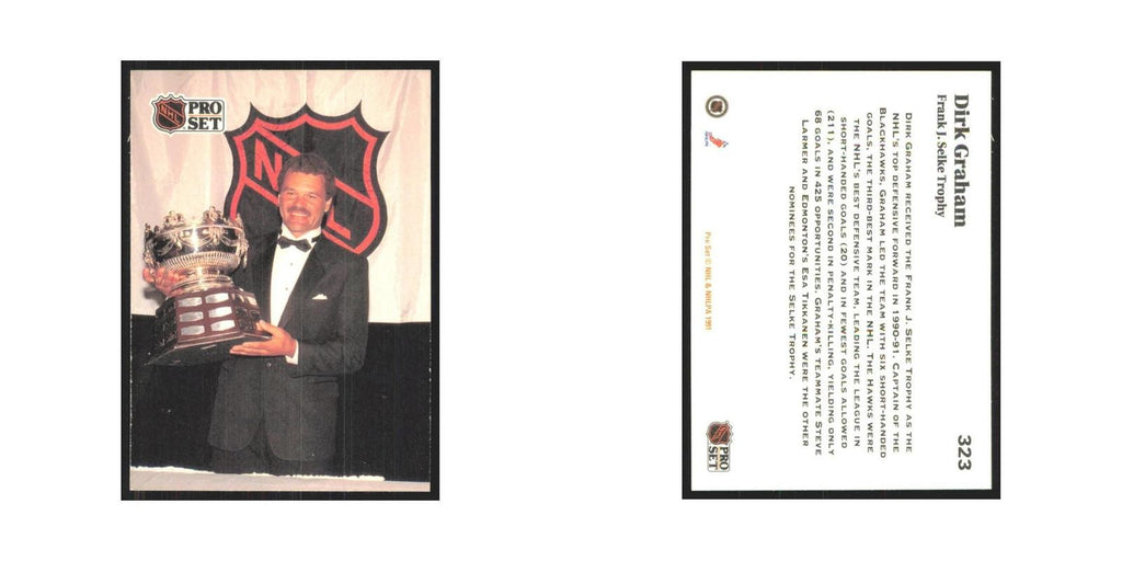 1991 Pro Set Dirk Graham Chicago Blackhawks #323
