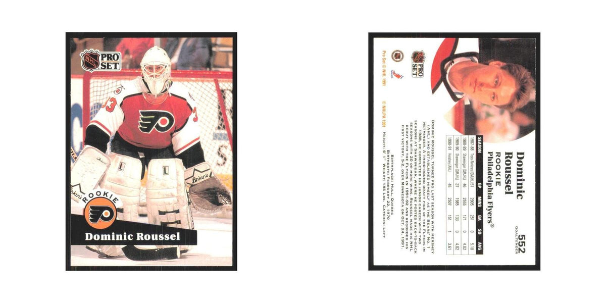 1991 Pro Set Dominic Roussel RC Philadelphia Flyers #552