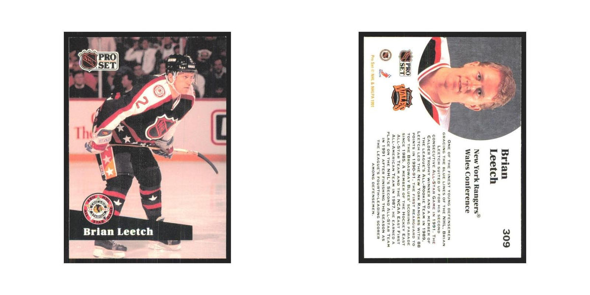 1991 Pro Set Brian Leetch New York Rangers #309