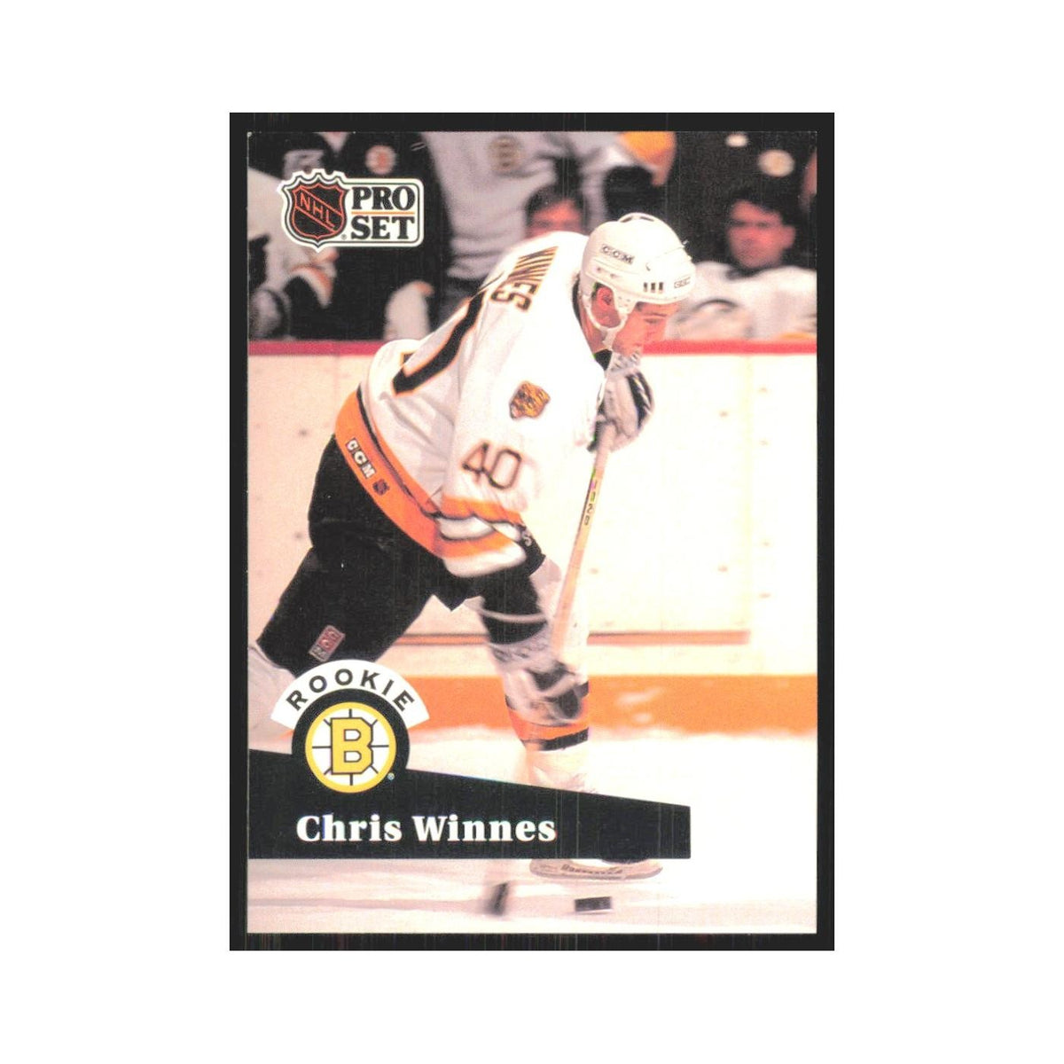 1991 Pro Set Chris Winnes RC Boston Bruins #522