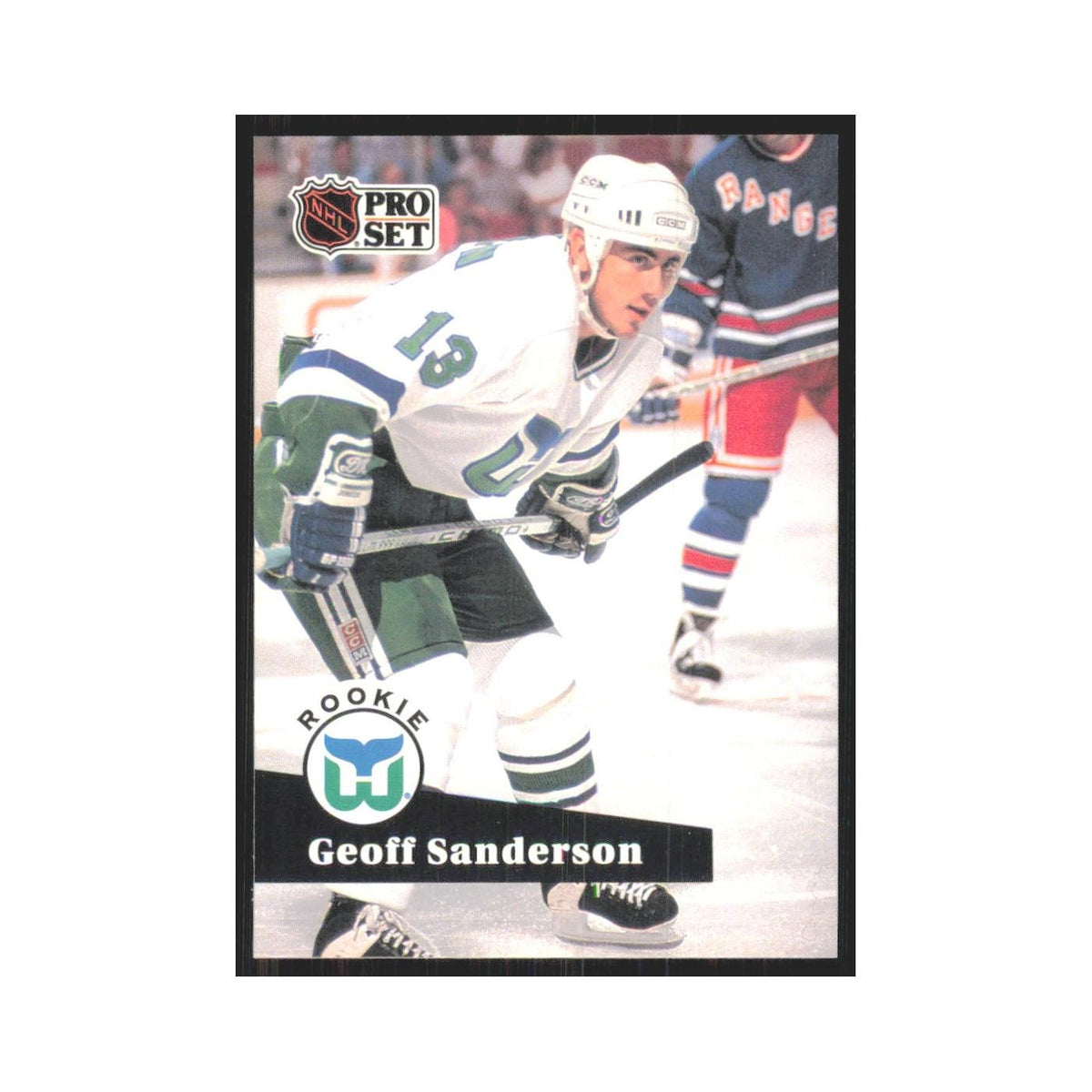 1991 Pro Set Geoff Sanderson RC Hartford Whalers #536