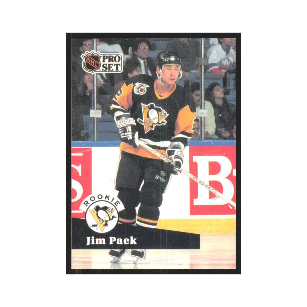 1991 Pro Set Jim Paek RC Pittsburgh Penguins #554