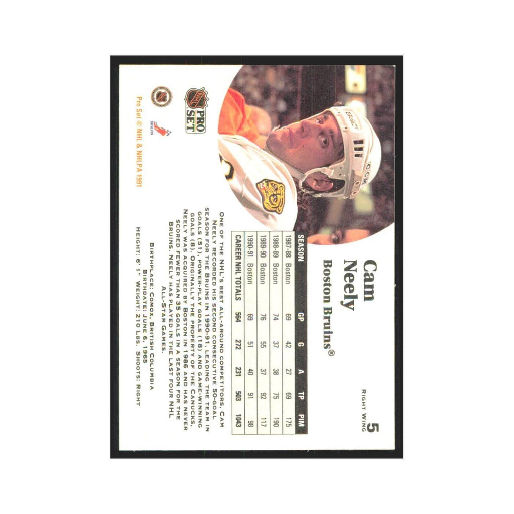 1991 Pro Set Cam Neely Boston Bruins #5