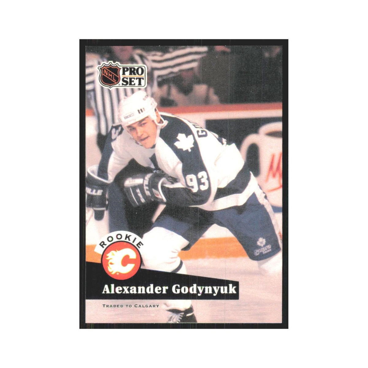 1991 Pro Set Alexander Godynyuk RC Calgary Flames #563