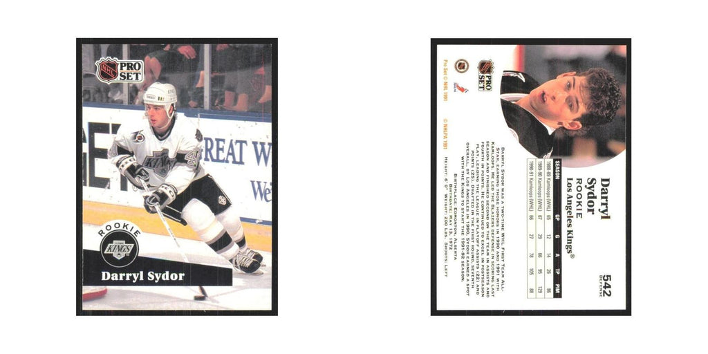 1991 Pro Set Darryl Sydor RC Los Angeles Kings #542