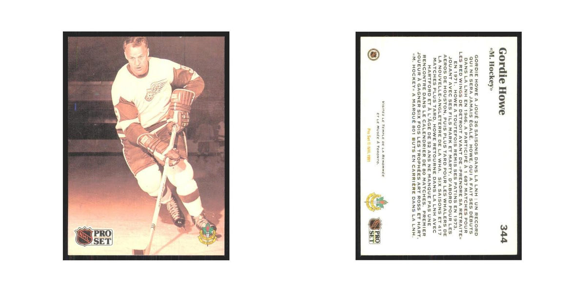 1991 Pro Set Gordie Howe Detroit Red Wings #344