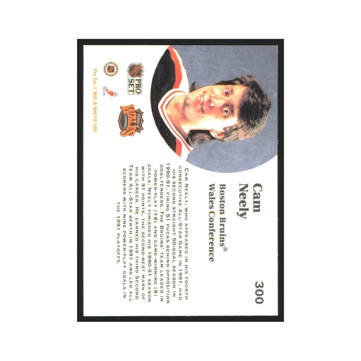 1991 Pro Set Cam Neely Boston Bruins #300
