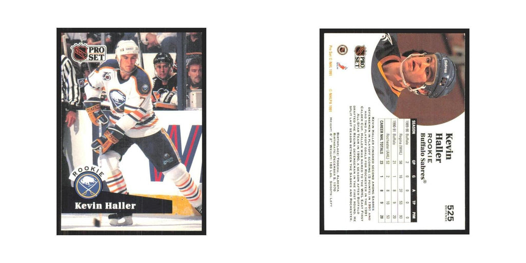 1991 Pro Set Kevin Haller RC Buffalo Sabres #525