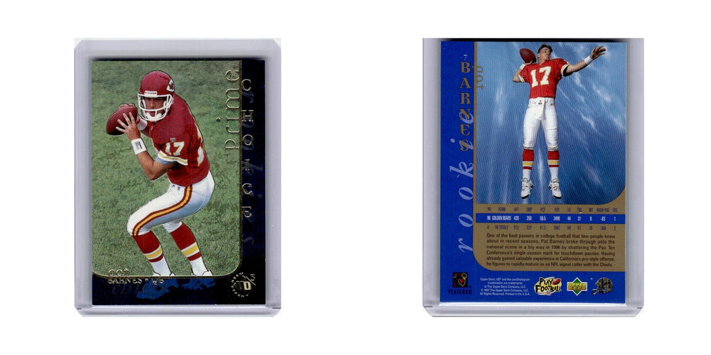 Pat Barnes 1997 Upper Deck UD3 #7 Kansas City Chiefs Football Card NM