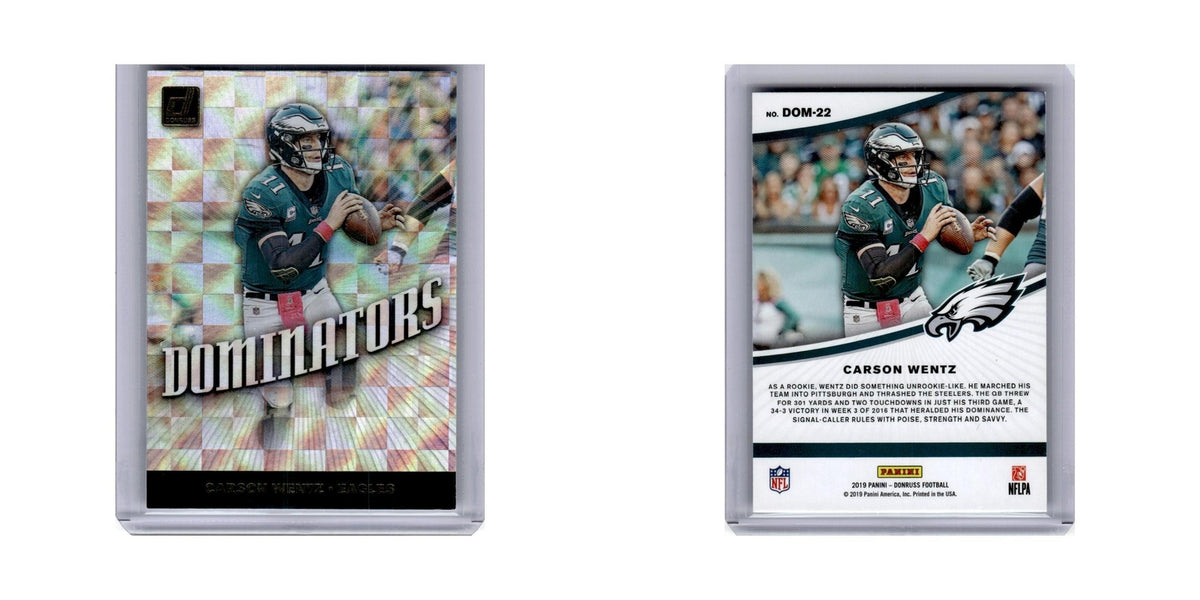 Carson Wentz 2019 Donruss Dominators #DOM-22 Philadelphia Eagles NM