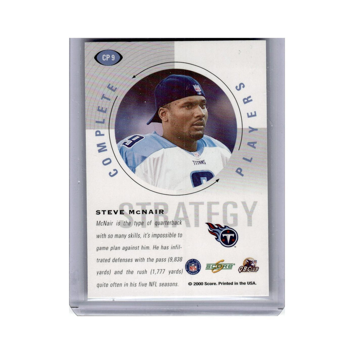 Steve McNair 2000 Score Complete Players #CP9 Tennessee Titans Football Card NM