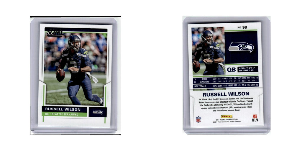 Russell Wilson 2017 Score #98 Seattle Seahawks Football Card NM