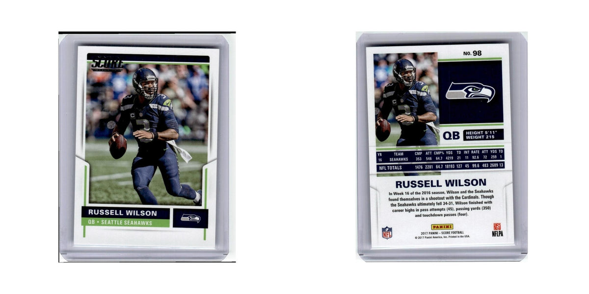 Russell Wilson 2017 Score #98 Seattle Seahawks Football Card NM