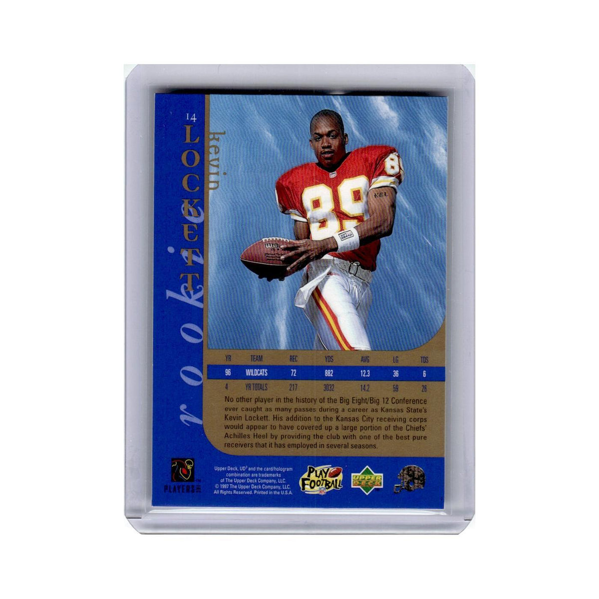 Kevin Lockett 1997 Upper Deck UD3 #14 Football Card NM
