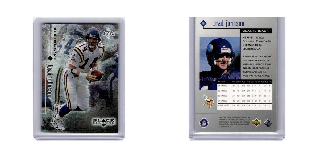 Brad Johnson 1998 Upper Deck Black Diamond #46 Minnesota Vikings NM