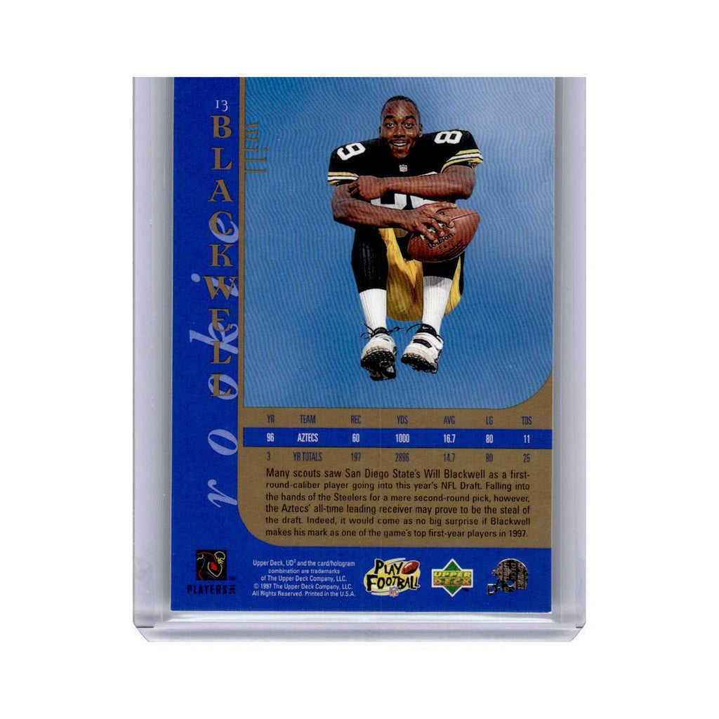 Will Blackwell 1997 Upper Deck UD3 #13 Pittsburgh Steelers Football Card NM