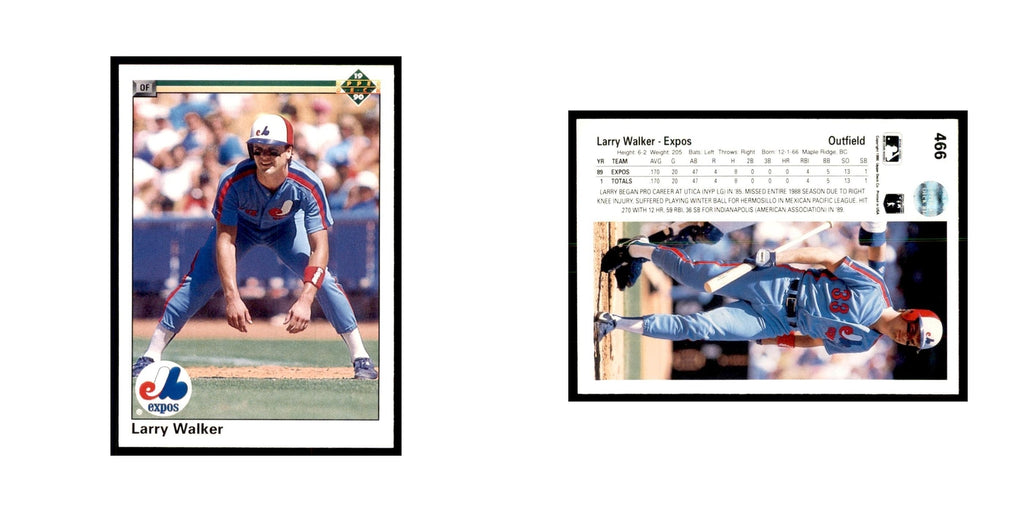 1990 Upper Deck Larry Walker Baseball Cards #466