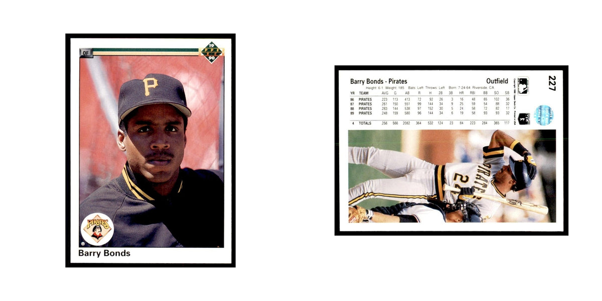 1990 Upper Deck Barry Bonds Baseball Cards #227